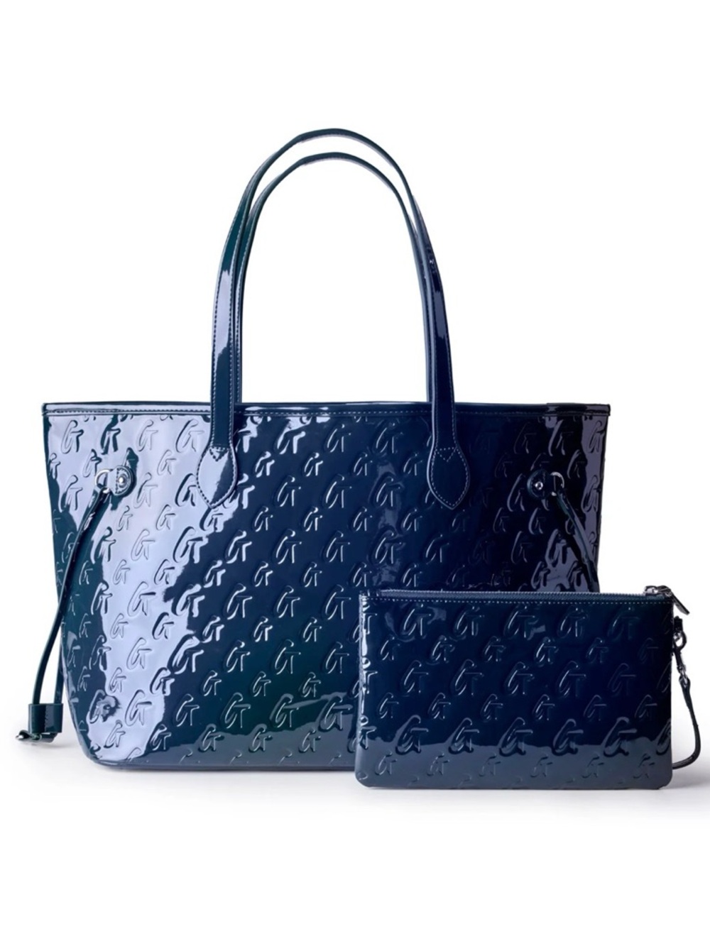 GLAMAHOLIC TOTE BAG
Navy Blue Mirror Monogram Large Tote NWT Rare Luxury